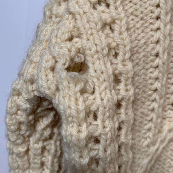 Vintage GAELTARRA Handloomed Aran 100% Pure New Wool Fisherman Sweater - Picture 12 of 12